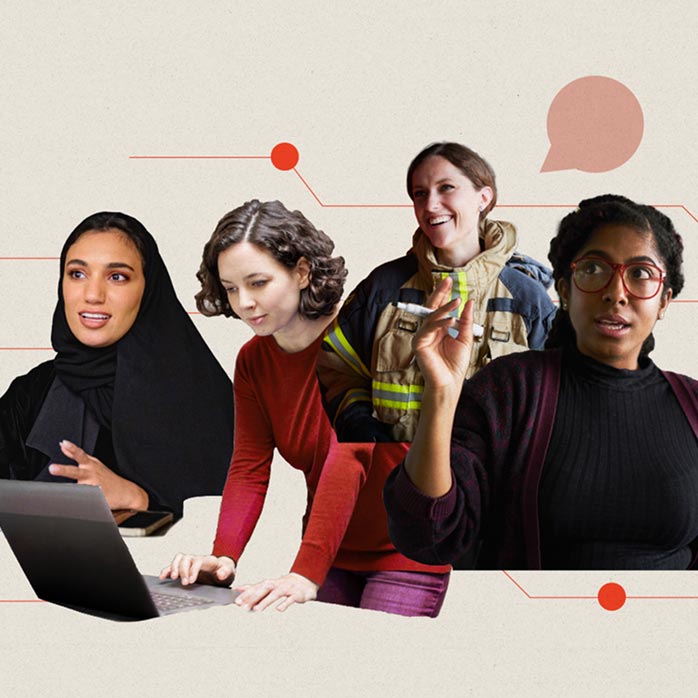 A hero image for the Women in the Workplace initiative.