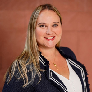 A headshot of Nicole Riehl, President and CEO of Executives Partnering to Invest in Children (EPIC).