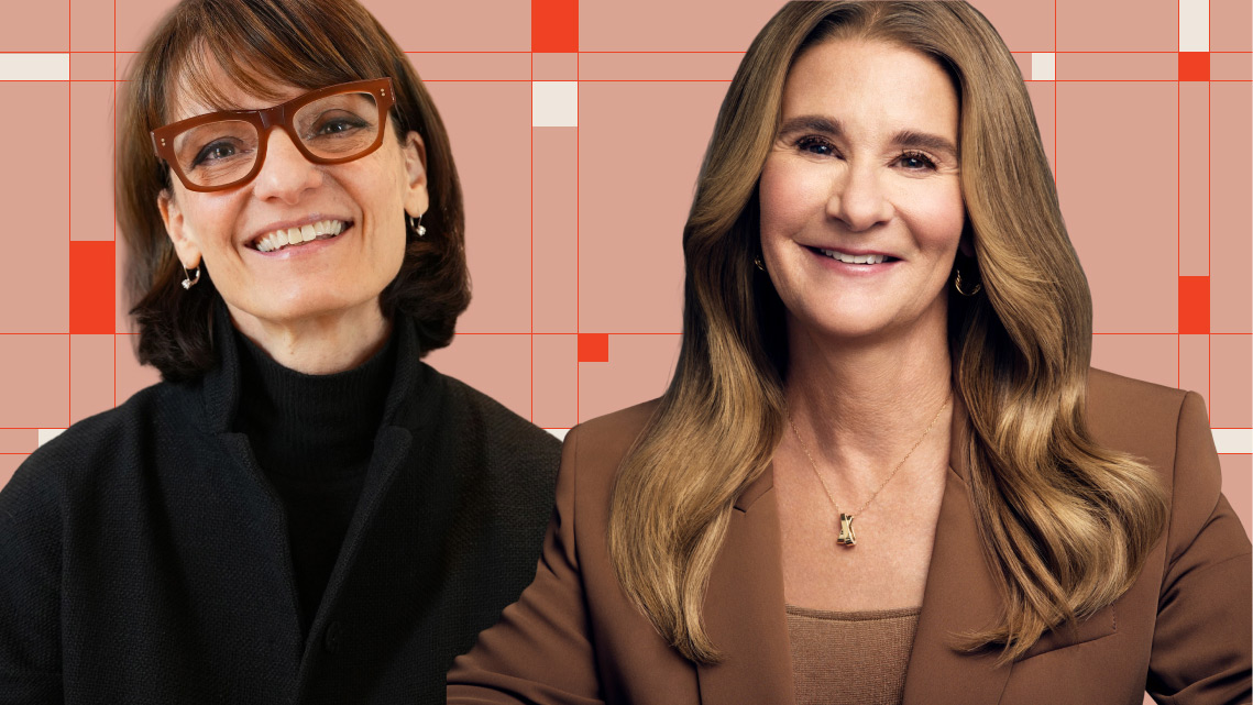 A collage featuring Melinda French Gates and Regina Dugan.