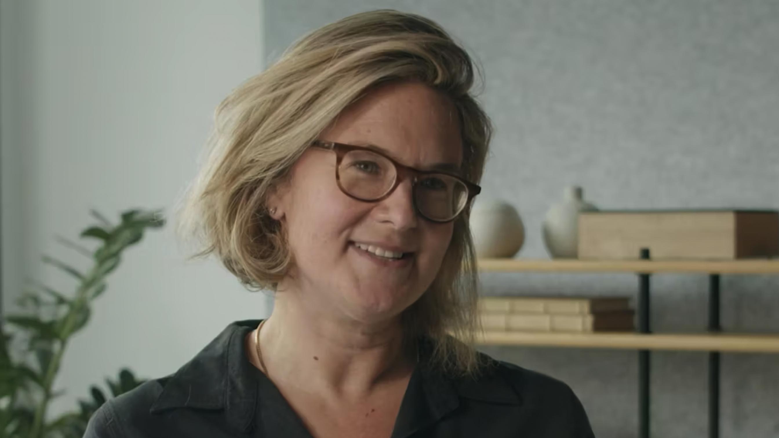 Haven Ley, Chief Strategy Officer, Pivotal, speaks to a camera about Pivotal's search for ideas to improve women's health.