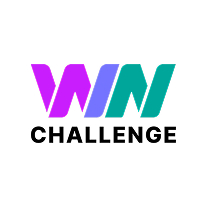 WIN Challenge logo with the word WIN in bold gradient colors (pink, purple, and teal) above the word CHALLENGE in black capital letters.